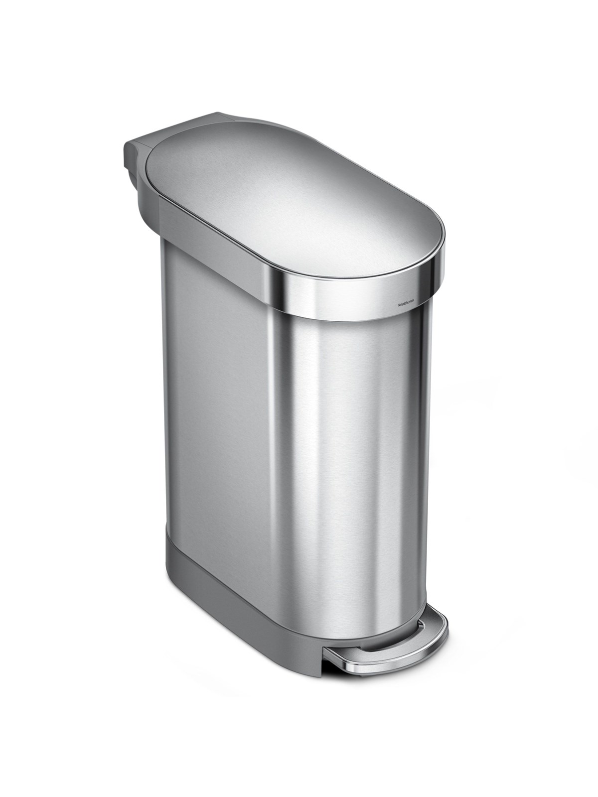 Simplehuman 45L schlanker Pedalbehälter, gebürsteter Edelstahl