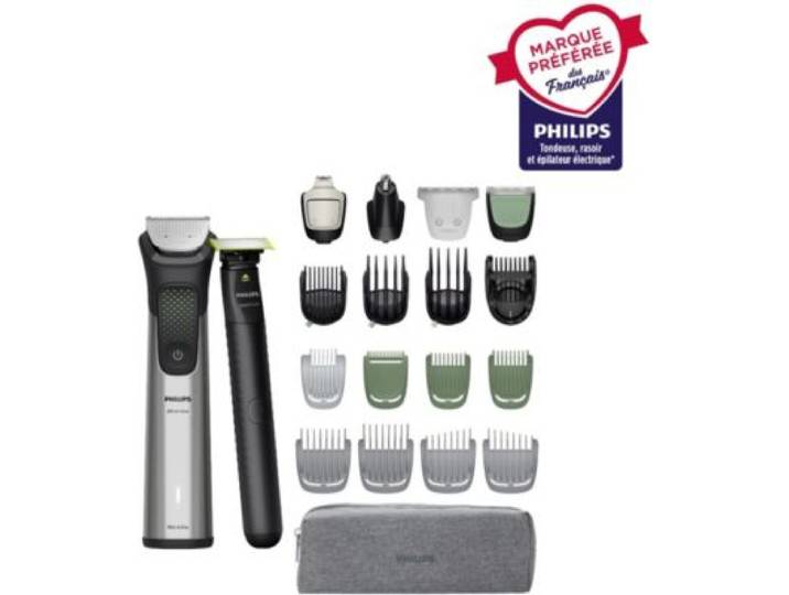 Philips - Tondeuse Multi Usages Mg9557/15 Series 9000, 27 Hauteurs De Coupe, Précision 0,2 Mm, Autonomie 120 Mn