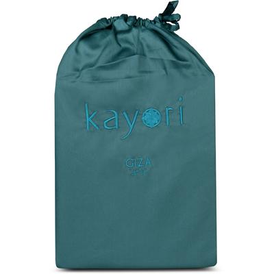 Spannbettlaken KAYORI "Giza", blau (petrol), B:90cm L:220cm, Mako-Satin, Obermaterial: 100% Baumwolle, Bettlaken, Spannbettlaken, 100% Baumwolle-Satin
