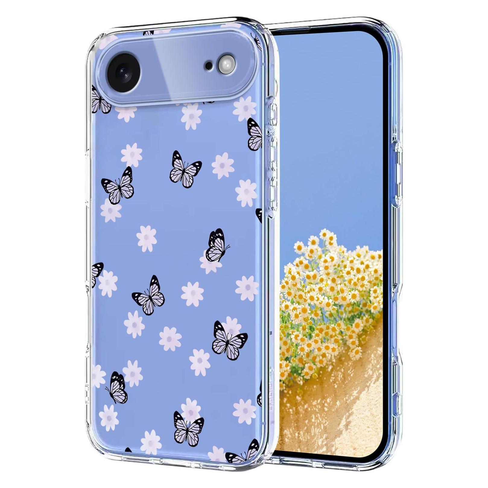 Cover-Discount iPhone 17 Air - Silikon Gummi Hülle Blumen (Apple iPhone 17 Pro) (62883765)