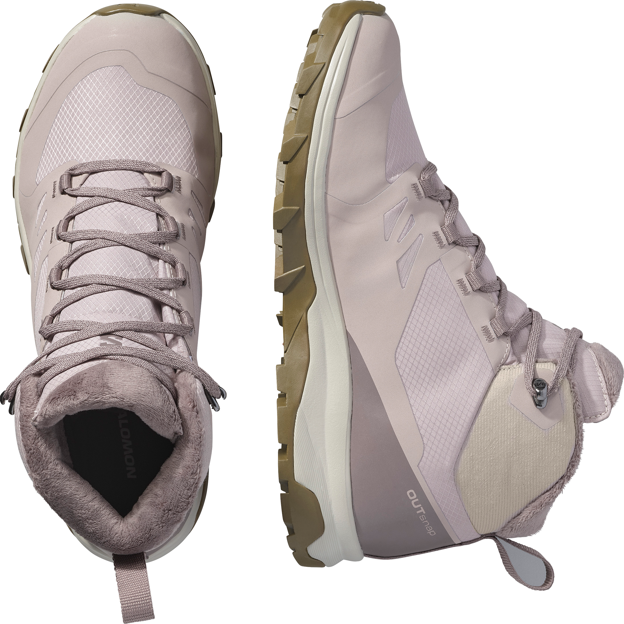 Winterstiefel SALOMON "OUTSNAP CSWP W", Damen, Gr. 40, Synthetik, braun (etherea, iron, coyote braun), Synthetik, Textil, Schuhe Winterstiefel, Winterschuhe, Winterboots, Snowboots, wasserdicht etherea, iron, coyote braun 40, Synthetik