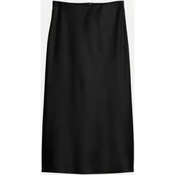 Midi-Satinrock Odini Sleek Schwarz 36