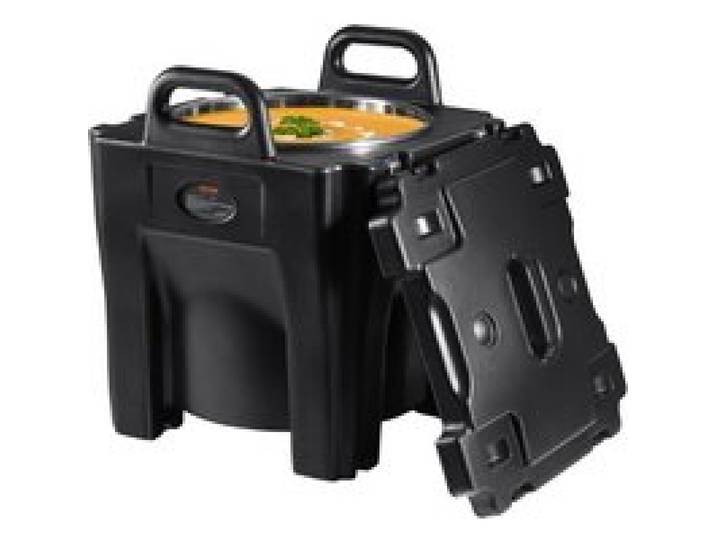 VEVOR Isolierter Lebensmittelbehälter, 32 Qt Fassungsvermögen, stapelbare Catering-Hotbox mit Edelstahlfass, LLDPE-Speisewärmer mit Toplader und integrierten Griffen, Schnallen, stationäre Basis, für Restaurantkantine, B