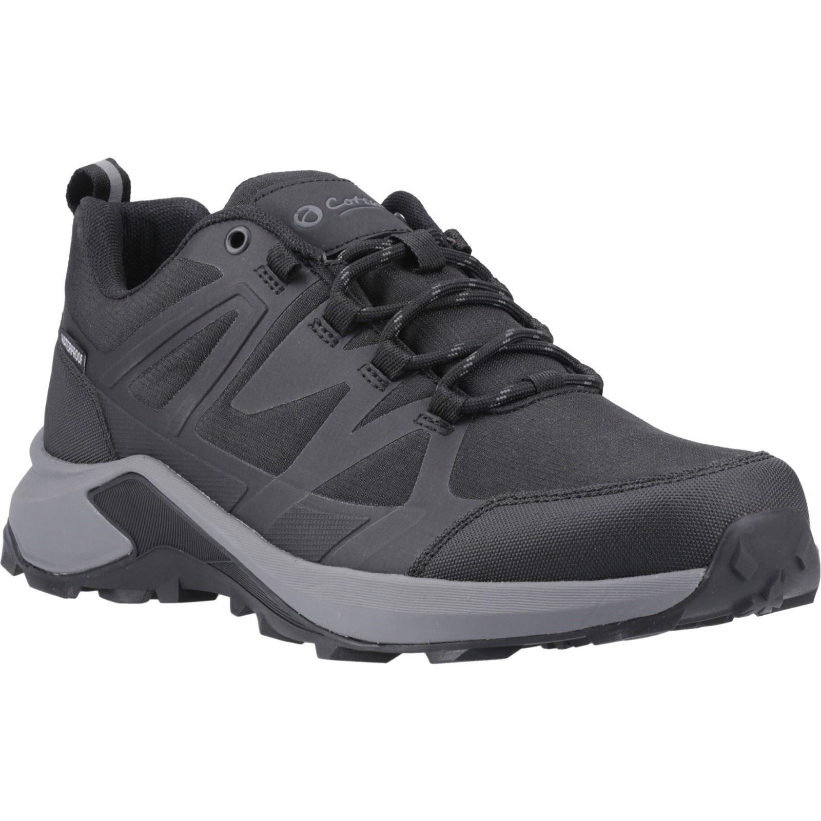 Cotswold Horton Niedrige Textil Herren Wanderschuhe Schwarz