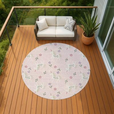 Addison Rugs Machine Washable Indoor/ Outdoor Kids Unicorn Chantille Rug