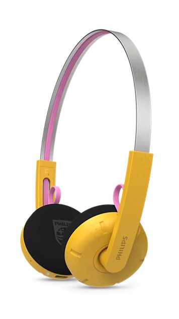 Philips TAMS1YL/00 Ohraufliegender Bluetooth Kopfhörer kabelgebunden&kabellos 26 h Laufzeit USB Typ-C (Gelb)