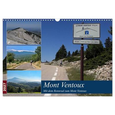 Mit dem Rennrad zum Mont Ventoux (Wandkalender 2027 DIN A3 quer), CALVENDO Monatskalender