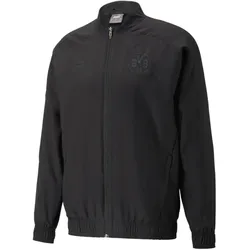 Puma, Herren, Laufjacke, BVB Prematch Jacket (S), Schwarz, S