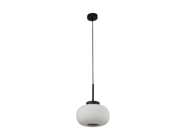 Dimmbare Pendellampe „Lumina“ Schwarz, Opalglas Searchlight