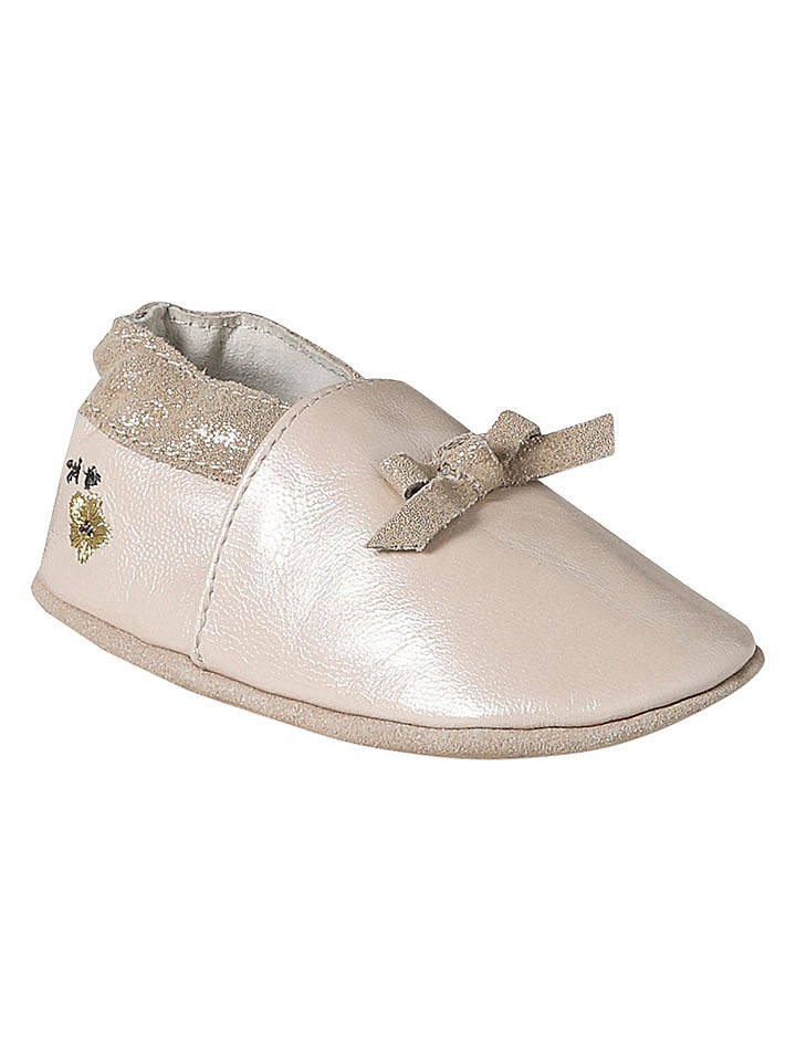 vertbaudet Leder-Lauflernschuhe in Beige - 68-80