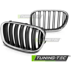 Sportgrill Chrom/Schwarz Doppelsteg passend für BMW F01 09-15