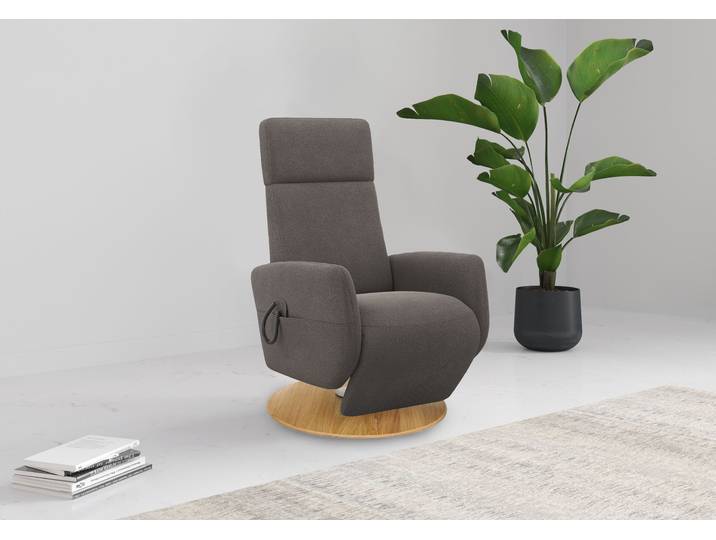 TV-Sessel GOODPRODUCT Rochelle mit Kopfteilverstellung & Drehfunktion, weitere Funktionen , grau (fango), B:71cm H:110cm T:82cm, 100% Polyester, Sessel, TV-Sessel, TV-Sessel mit Drehfunktion 360 Grad