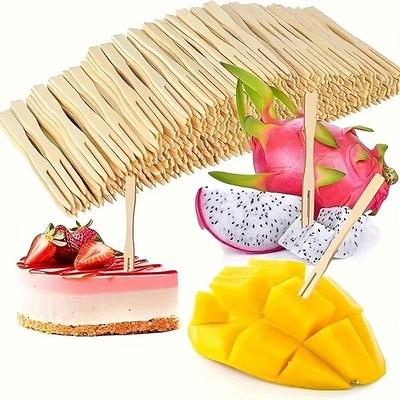 500 Stück Mini-Obstgabeln, Einweggabeln für Vorspeisen und Desserts, Obst und Gebäck Snacks, Party-Snacks für Veranstaltungen, Weihnachten Zusammenkünfte im Freien