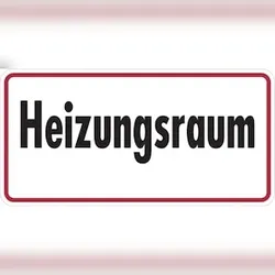 Hinweisschild, Heizungsraum, 100 x 200 mm - 200x100 mm Folie selbstklebend