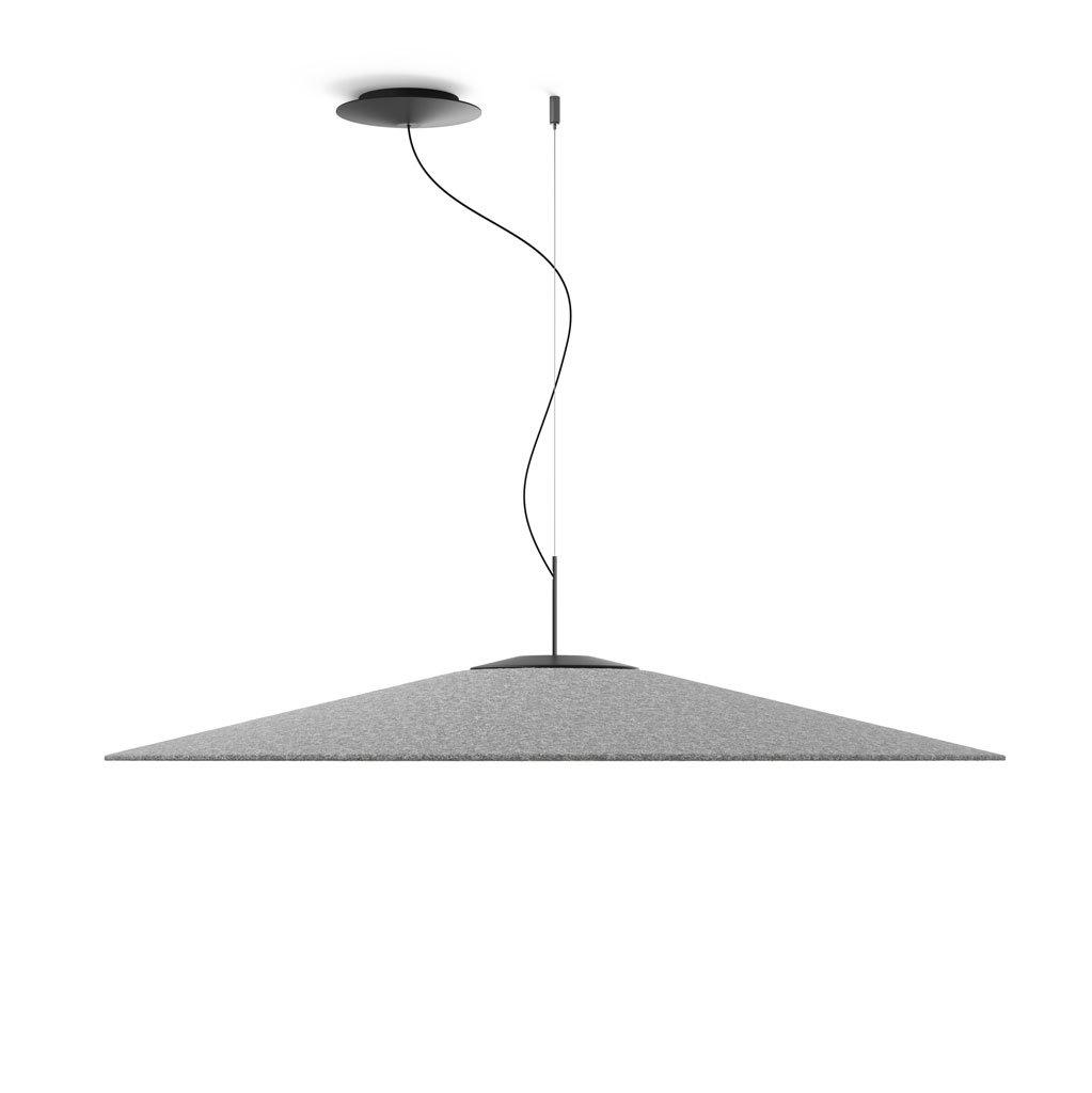 Luceplan Koinè Pendelleuchte / Akustikleuchte (Ø 110cm, medium gray, extra-warmw... Ø 110cm | medium gray | extra-warmweiß (2700 K) | Dali 1A07NF11W004+1A070/02D001