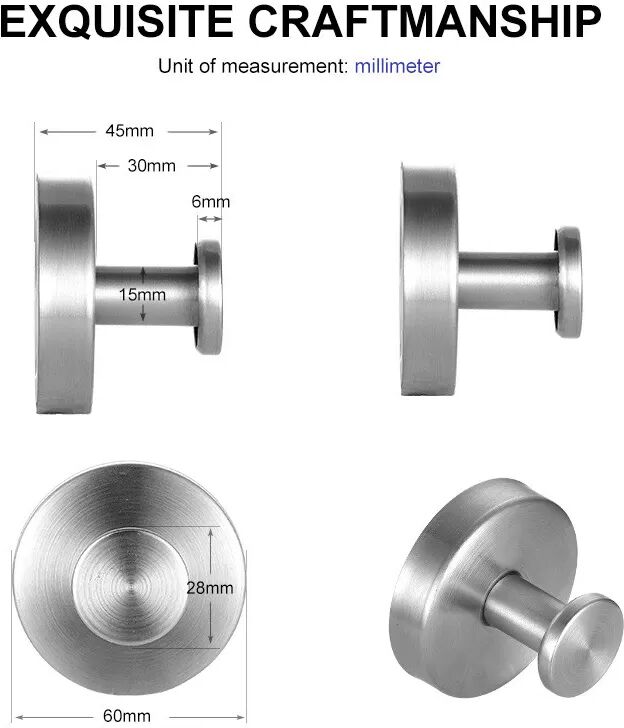 INF Haken mit Saugnapf, 2er Pack Silber