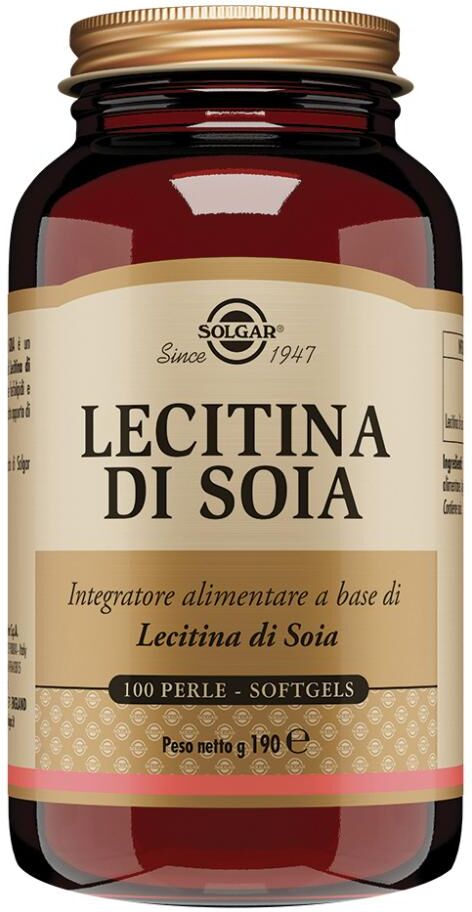 SOLGAR IT. MULTINUTRIENT SpA Solgar - Lecitina di Soia 100 Perle - Integratore Naturale di Lecitina per il Benessere Generale