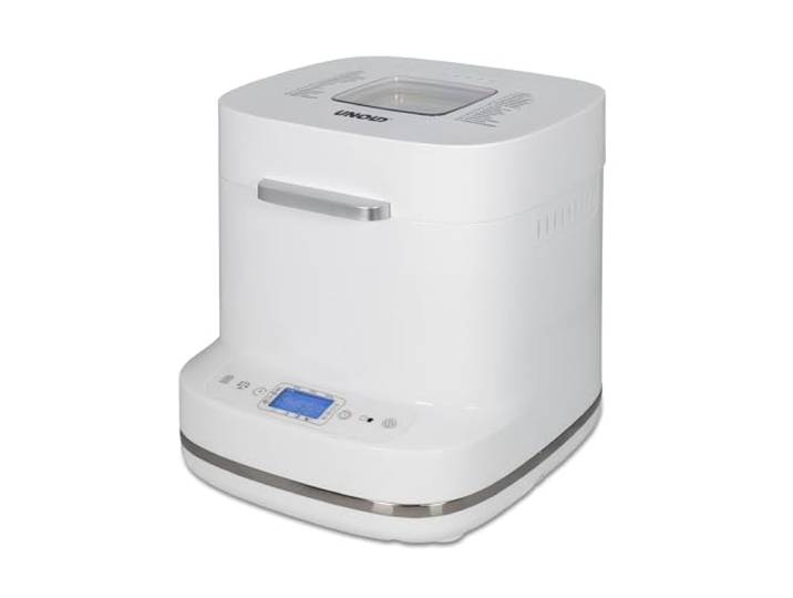 Unold Backmeister Bernd 68120, bis 1000 g Gewicht, 19 Programme, individuelles Programm, Zeitvorwahl, Antihaftbeschichtet, LCD-Display, entnehmbare Backform, 550 Watt, Weiß