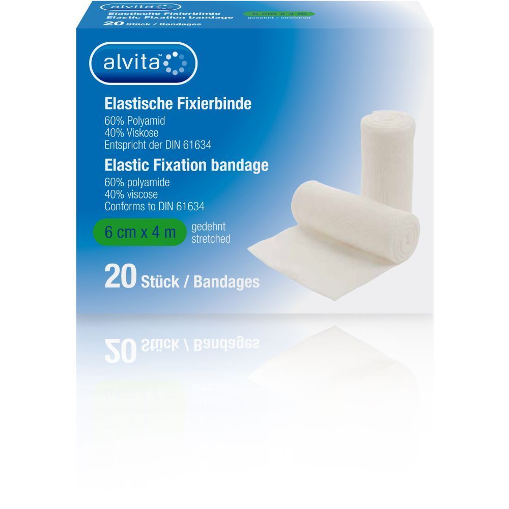 Alvita elastische Fixierbinde 6 cmx4 m 20 St Binden