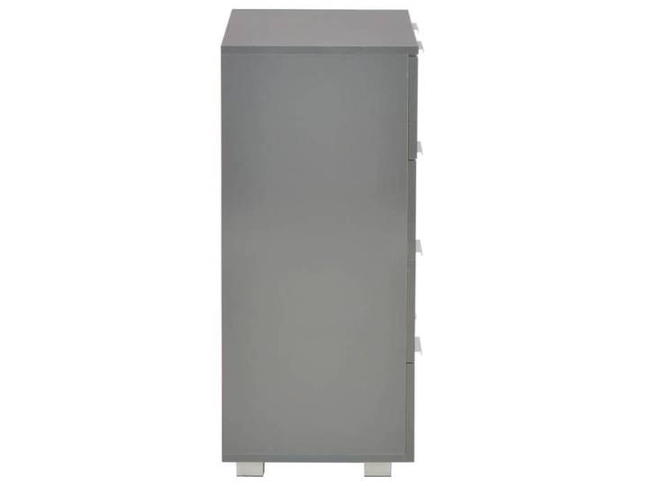 Moderne Buffet/Commode BURKE Armoire de rangement Gris brillant 60x35x80 cm Bois d'ingénierie AA2645