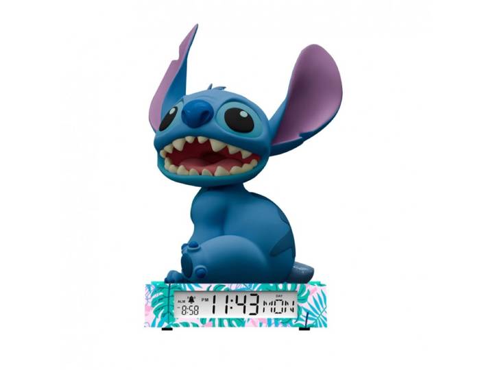 Disney Lilo & Stitch 3d-lampwekker + Datum - Nachtlamp & Wekker - Blauw