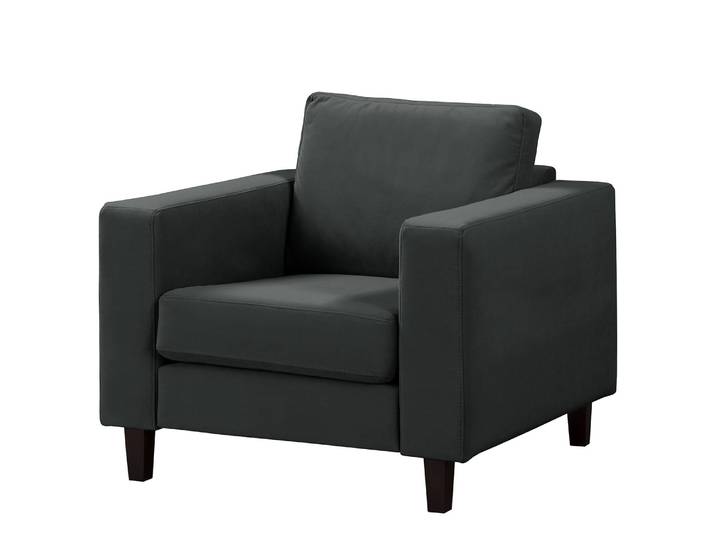 Fauteuil Gris Velours Vaia 94 x 86 x 90cm