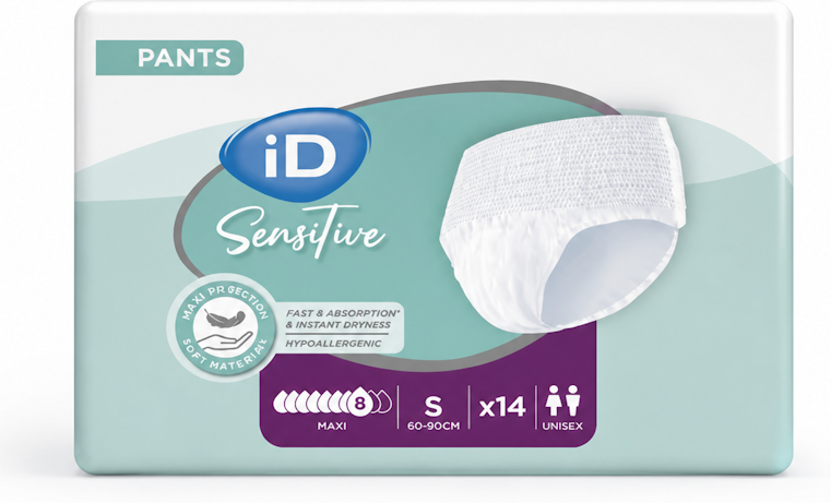 Ontex iD iD Sensitive Pants Maxi Small - 8 paquets de 14 protections