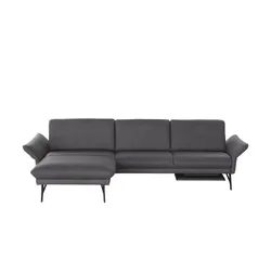 himolla Ecksofa Echtleder 1928 ¦ schwarz ¦ Maße (cm): B: 296 H: 85 T: 175.0