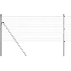 vidaXL Zaunpfosten Silber 10 x 0,8 m (16 x 16 mm Draht) Stahl