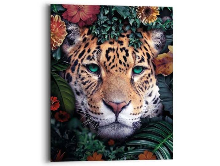 REINDERS Wandbild, Leopard, Schlafzimmer, Bilder, Wanddeko, Room Decor, MDF, Mehrfarbig, 50 x 40