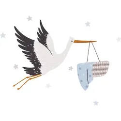 Briefsiegel Baby: Storch individuell selbst gestalten