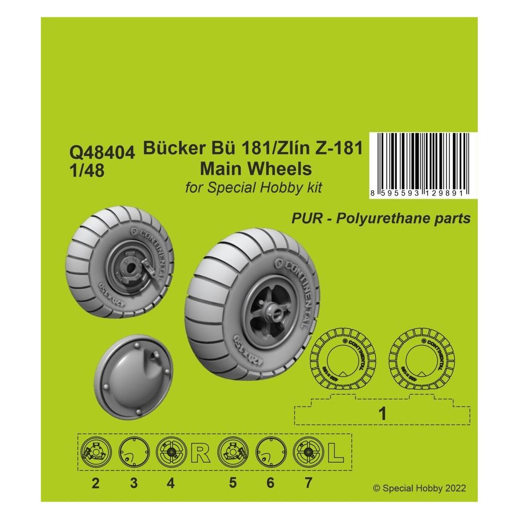 CMK Bücker Bü 181/Zlin Z-181 Main Wheels (129-Q48404)