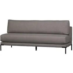 Bank Couple Element aus Melange-Stoff, modernes Design, grau, 200 cm, gepolstert für 3–4 Personen