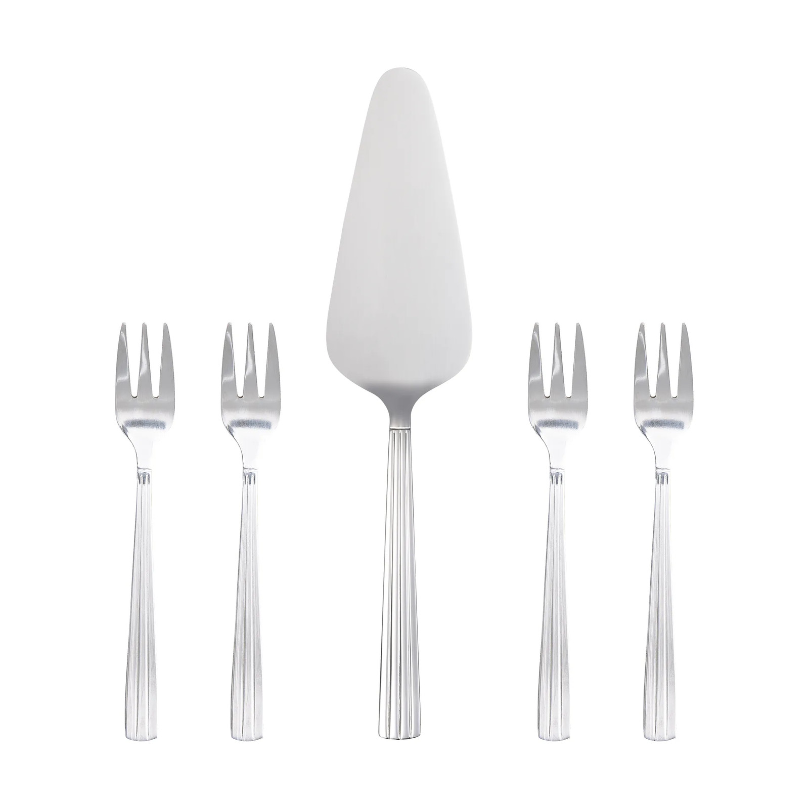 Aida Groovy taartbestek set 5-delig Roestvrij staal