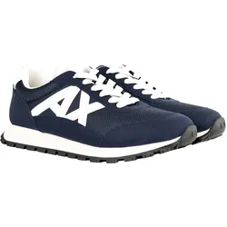 A|X ARMANI EXCHANGE Herren Sneaker - Microsuede, Mesh, Retro, Logo Dunkelblau/Weiß / EU 41