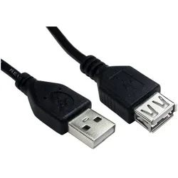 RS PRO USB Verlängerungskabel, USBA / USBA, 1m USB 2.0 Schwarz (1 m, USB 2.0), USB Kabel