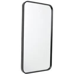 Fragix Boston Wandspiegel rechteckig - Schwarz - Metall - 75x40cm - Industrial