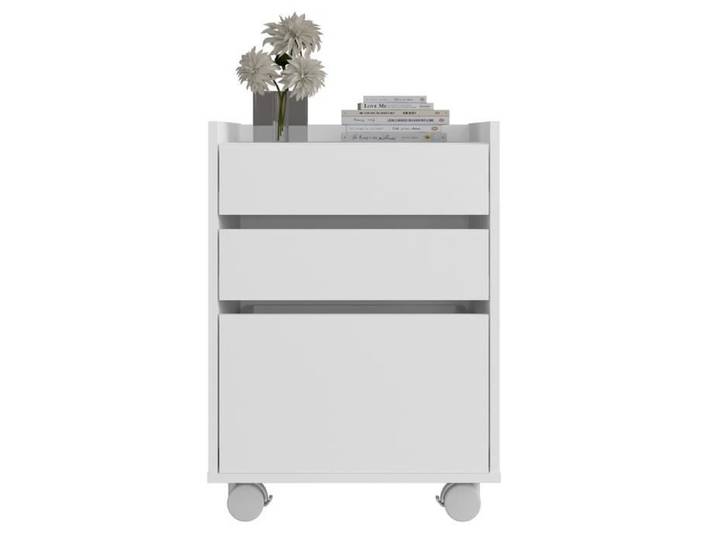 Commode - IMPERIAL RELAX - Nevada - 3 tiroirs - roulettes - Blanc