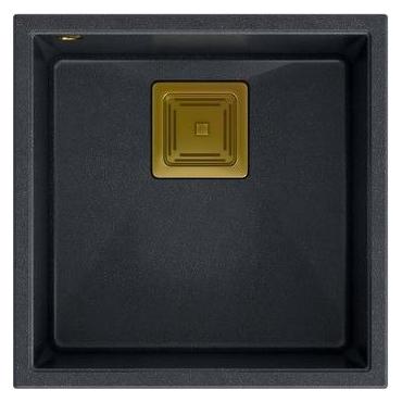 Q Company DAVID 40 GraniteQ schwarze Diamantspüle (42 cm) (39221000)