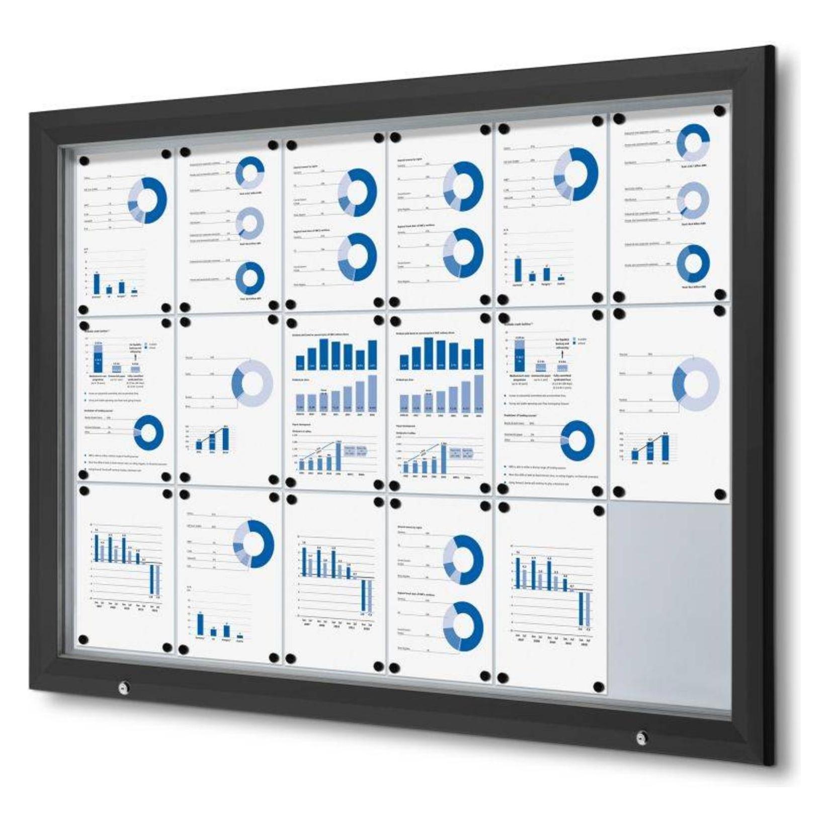 Showdown Displays Showdown Displays Schaukasten Premium schwarz 18x DIN A4 (146.50 x 106.70 cm) (SCT18xA4PHC9005)