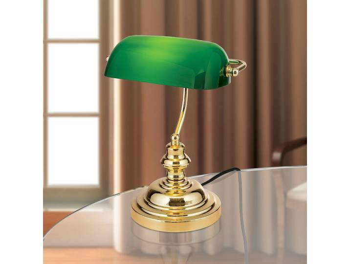 Bureaulamp Onella, messing / goud, Woon-/ Eetkamer, metaal, Modern, bureaulamp