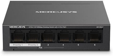 Mercusys Switch  MS106LP 6 Portas 10/100Mbps  PoE+