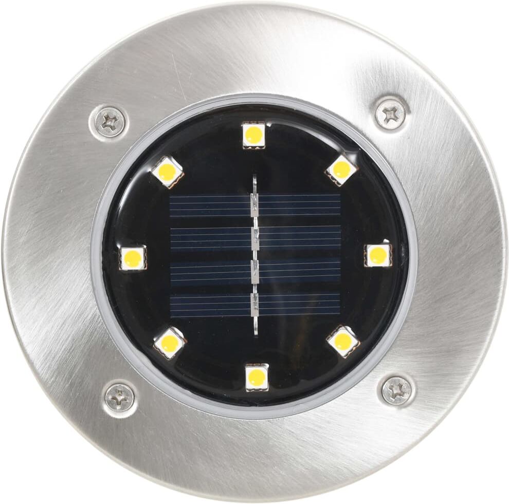 vidaXL Lampe solaire au sol 8 pcs Lumières LED blanches