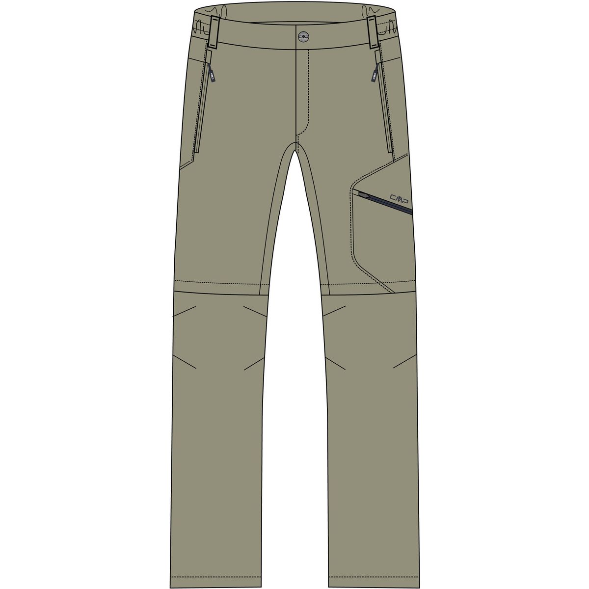 CMP MAN Zip OFF Pant sage (E663) 52 31T5157-E663-52