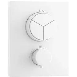 Herzbach Deep White Fertigmontageset 23.803055.2.07 Unterputz-Thermostat, 3 Verbraucher, weiß matt