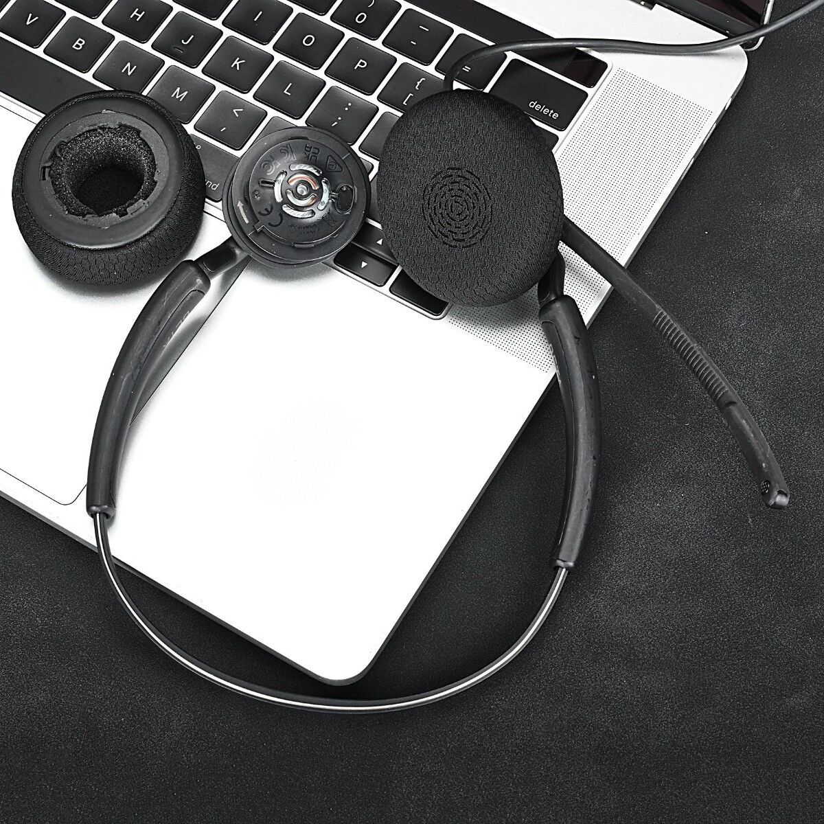 INF Football Mesh Ohrpolster (Paar) kompatibel mit Jabra Engage 50 II und Engage 40 Wired — Memory-Schaum Ersatz-Ohrpolster