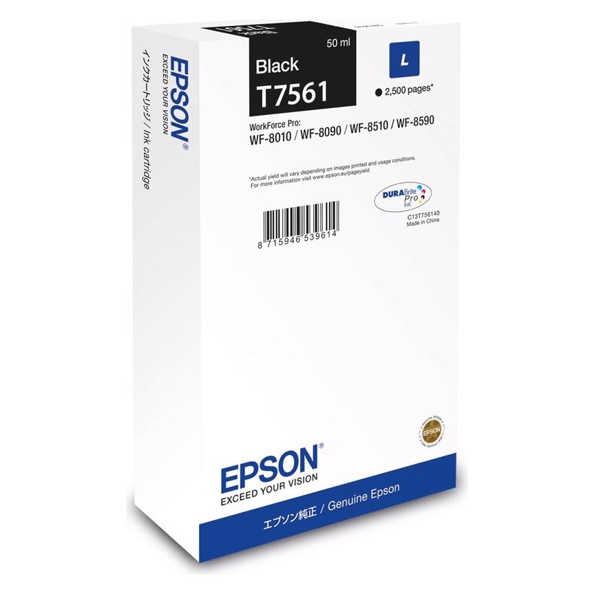 Epson Ink Cart/T7561 L BK (BK) (C13T75614N)