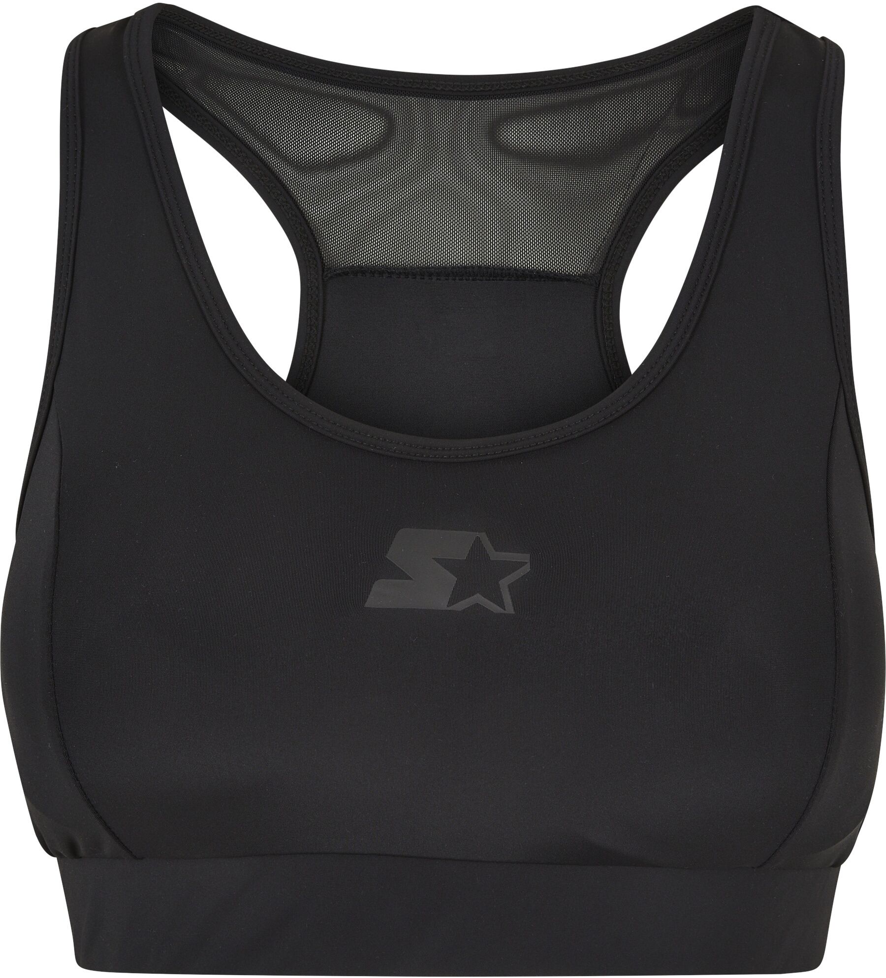 Sport-BH STARTER BLACK LABEL "Starter Black Label Damen Ladies Starter Mesh Bra", Damen, Gr. L, Cup 0, schwarz, 80% Polyamid, 20% Elasthan, BHs Sport-BH