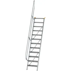 MUNK Treppe 60°  inkl. einen Handlauf, 600mm Stufenbreite, 12 Stufen