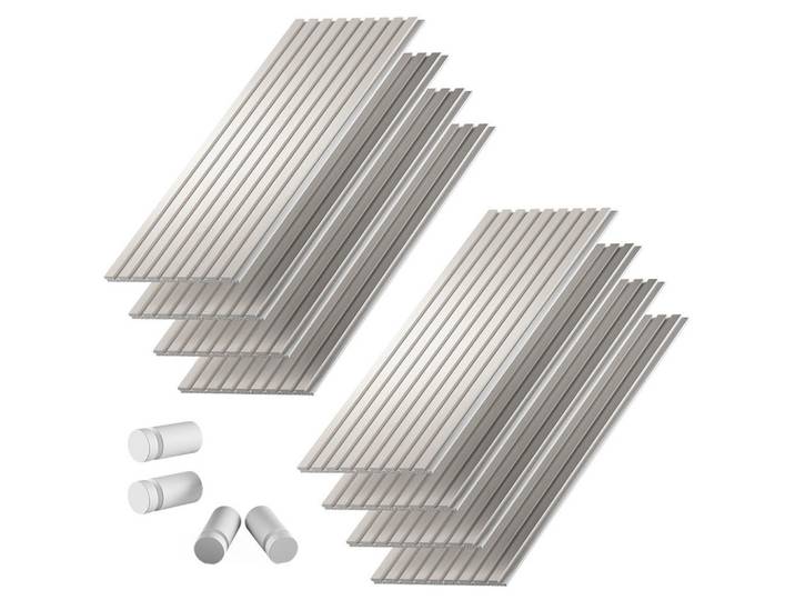 Vicco Akustikpaneel Sonoa, Weiß, 8er Set, Rechteckig, 40x120x1.8 cm, Tapeten & Wandverkleidungen, Akustikpaneele